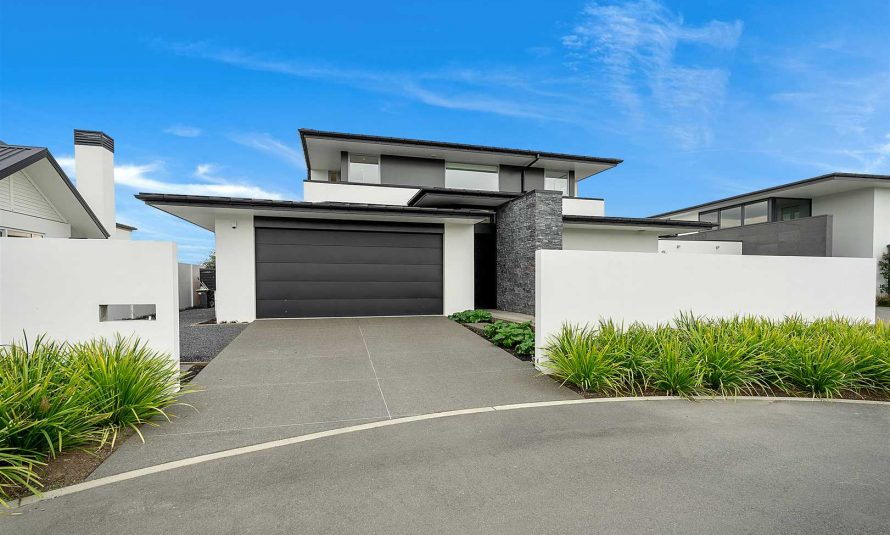 Modern architecturally designed home exterior built by Stanton Builders in Clearwater—leading new build and renovation builders in Canterbury.
