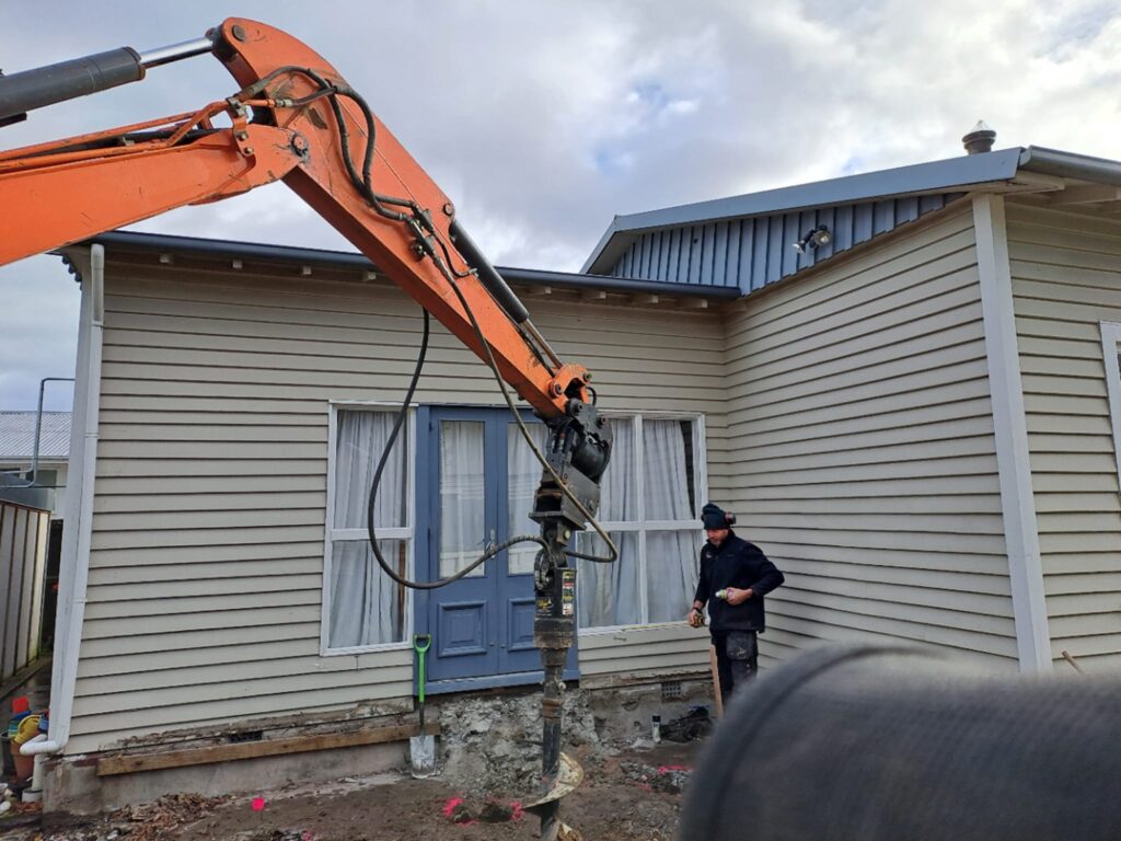 Site preparation for a house extension by renovation builders Stanton Builders on Westminster Street, Canterbury.